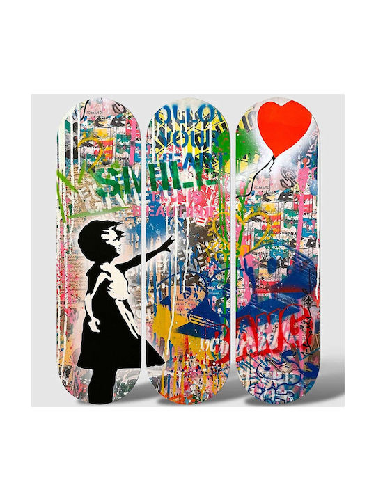 Wallity Wall Decor Multicolour Wooden 70x70cm 3 Pieces