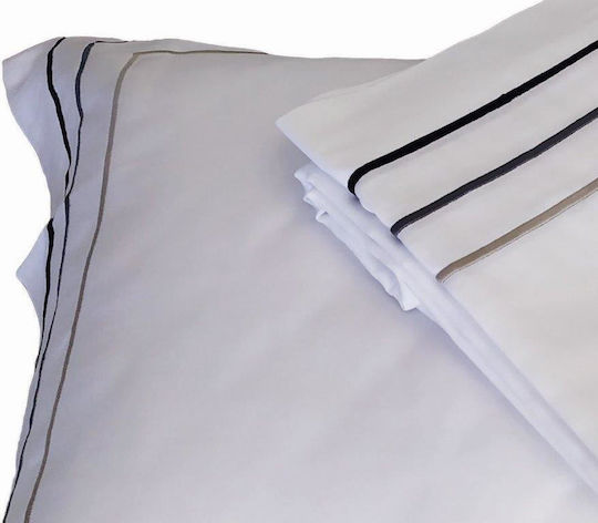 Blanc de Blanc Hotel Sheet White King Size 260x295cm Cotton Sateen 6pcs