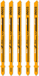 Ingco JBT318A Λάμες για Ξύλο 130mm 5τμχ