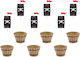 PartyDeco Sweets Decoration for Party 6pcs ZFM3