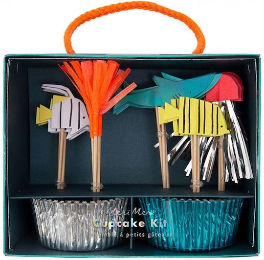 Meri Meri Kit Under Sea Cupe de coacere pentru Party 24buc 193155