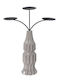Espiel Candle Holder suitable for Tealights Ceramic 3 Seats in Beige Color 34.2x11x44.5cm 1pcs