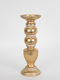 Kerzenhalter-Set Polyresin in Gold Farbe 10.5x30.2x10.5cm 2Stück