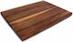 Rectangular Wooden Chopping Board for Bread Black 61x46cm
