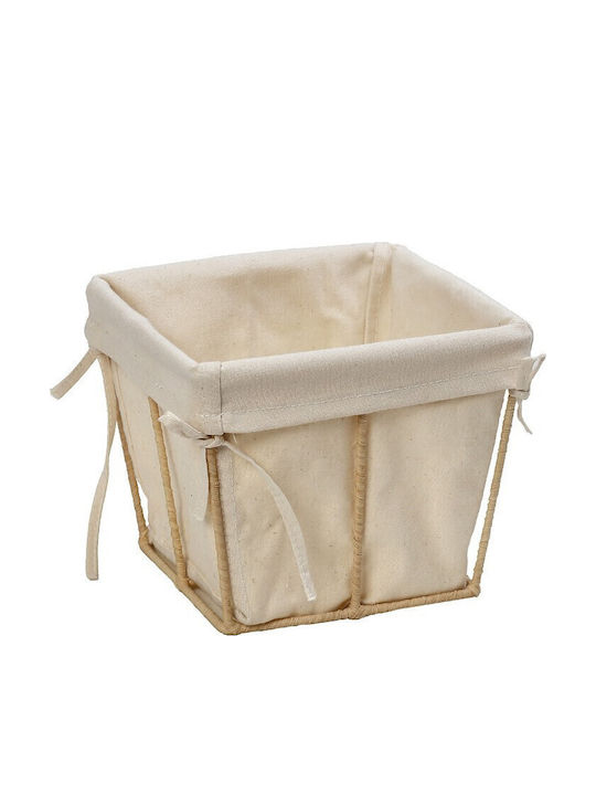 Dis Square Cotton Wicker Storage Basket Stand 12x12x9.5cm Pack 2 Pieces