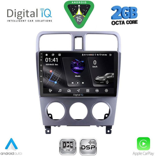 Digital IQ Car Audio System for Subaru Forester 2002-2008 (Bluetooth/USB/WiFi/GPS/Apple-Carplay/Android-Auto) with Touch Screen 9"