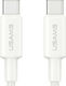 Usams USB 2.0 Cable USB-C Male - USB-C 60W PD White 1m