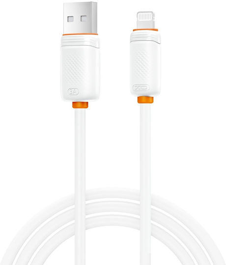 XO Regular USB-A la Cablu Lightning 18W Alb 1m