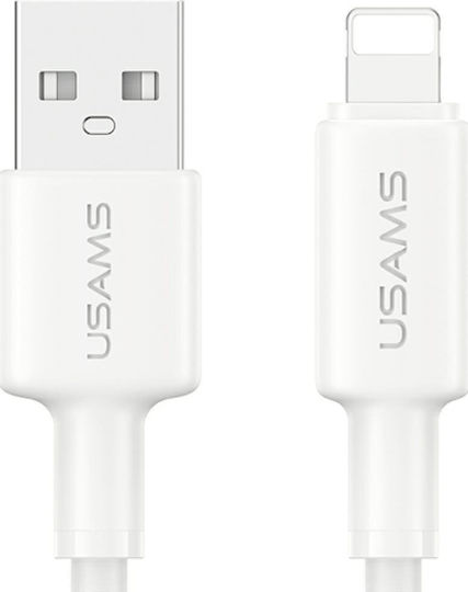 Usams USB-A to Lightning Cable 12W Λευκό 1m SJ762USB01