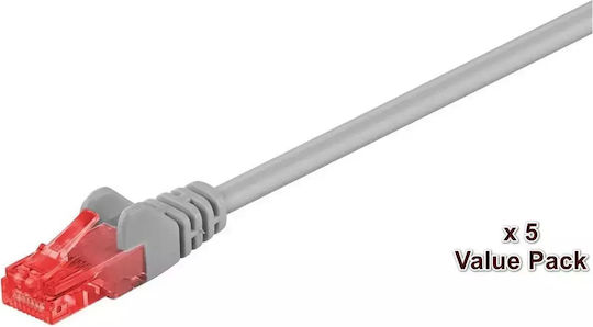 Microconnect U/UTP Cat.6 Gigabit Network Cable Ethernet 15m Gray 5 Pieces