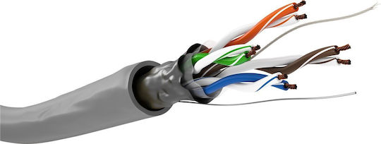 Goobay F/UTP Cat.5e Ethernet Network Cable 100m Gray 1pcs