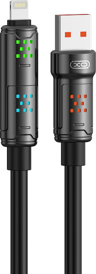 XO USB to Lightning / Type-C Cable 3A Μαύρο 1.2m