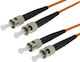 Fiber Optic Cable ST-ST 5m Orange 2pcs