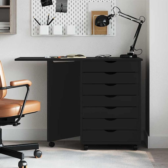 Schreibtisch Moss Holz Black 105.5x39x74.5cm