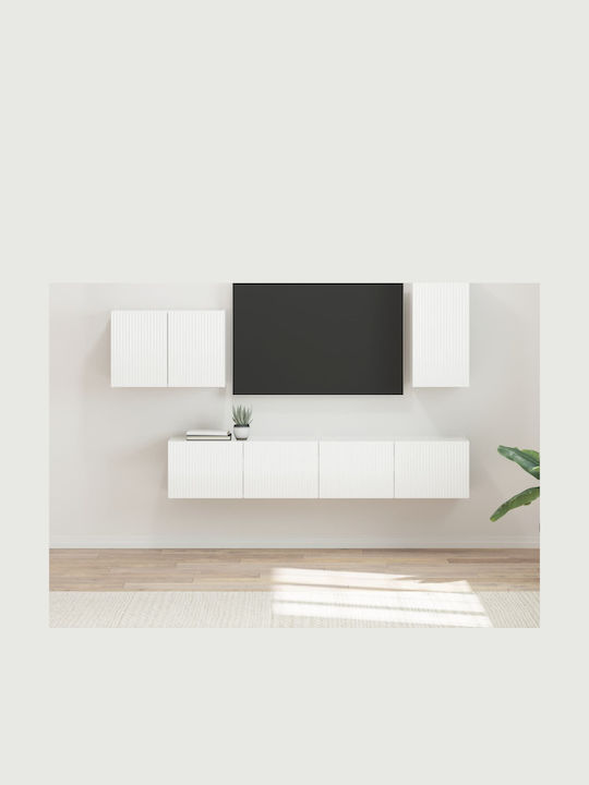 Living Room TV Unit with Lighting White L78.5xW...