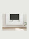 Living Room TV Unit White with Lighting M31xW30xH60cm