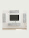 Living Room TV Unit with Lighting Grey L30xW31xH100cm