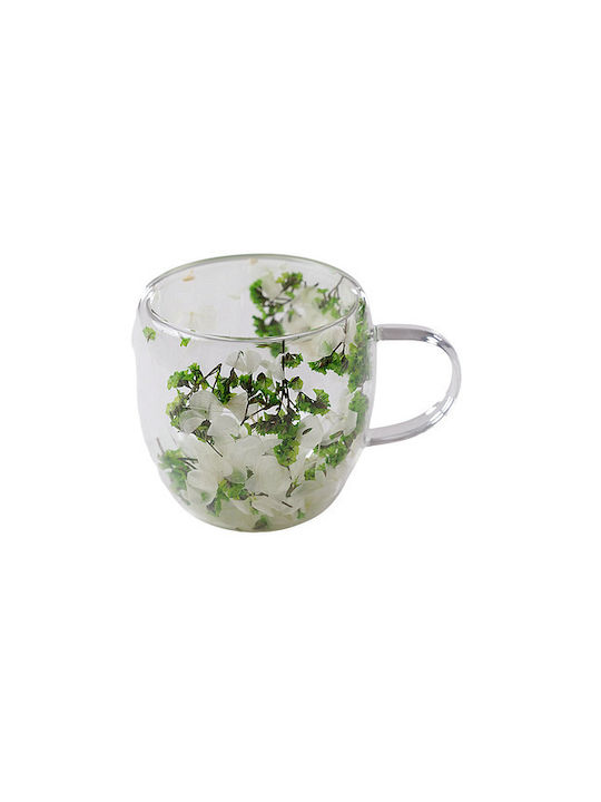 CupHup Passion Flower Κούπα Γυάλινη Διάφανη 300ml
