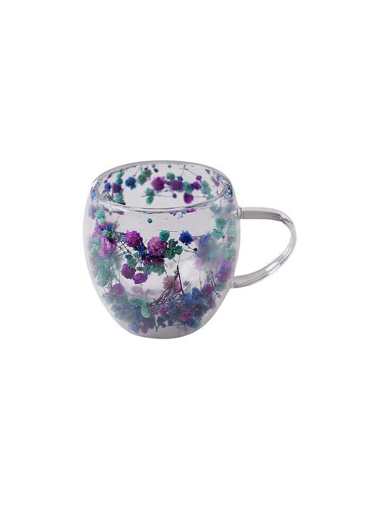 CupHup Passion Flower Κούπα Γυάλινη Διάφανη 300ml