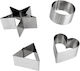 Ibili Ornament Set 4 Moulds Stainless Steel Silver Plated