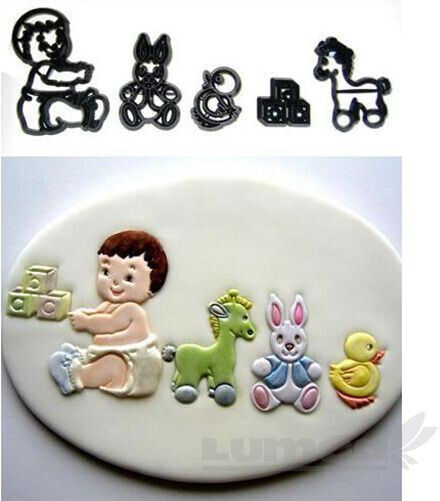 Set De 5 Bucăți Cookie Cutter Jucărie Pentru Bebeluși Patchwork