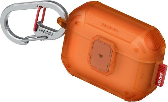 Skinarma Mecha Satz mit Haken in Orange Farbe für Apple AirPods Pro 3