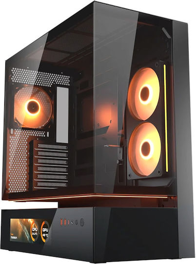 Cougar CFV235 Vision Gaming Midi Tower Κουτί Υπολογιστή με Πλαϊνό Παράθυρο και RGB Φωτισμό Μαύρο