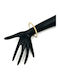 Irene Vilou Women's Bracelet Handcuffs made of Steel Gold Plated