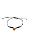 Oxette Women's Bracelet Lucky Charm Macrame made of Brass Gold Plated with Zircon