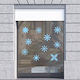 Weihnachtliche Anzeige Blue Snowflakes 60x120cm