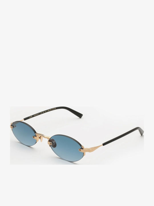 Gast Quantum Unisex Γυαλιά Ηλίου με Χρυσό Μεταλλικό Σκελετό και Μπλε Ντεγκραντέ Φακό QUANTUM-04-51