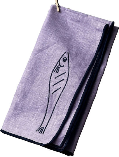 Maegen Towel from 100% Cotton in Purple Color 44x44cm 2pcs