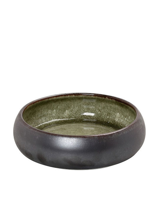 Espiel Pebble Salatschüssel Keramik Brown-Green 16.5x16.5x5cm 1Stück