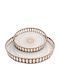 Fylliana Set of 2 Metal Trays Fylliana Fl1510 Beige-White Color 38x5cm