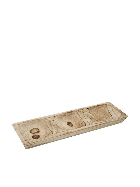 Espiel Wooden Dessert Divided Serving Plate wit...