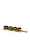 Espiel Porcelain Dessert Divided Serving Tray with 4 Slots Gray 10x10cm 4pcs