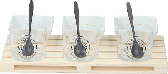 ArteLibre Inox Platou pentru aperitive 3 Locuri Multicoloră L30xl15xH2cm 1buc