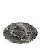 Espiel Round Ceramic Decorative Platter Marble Black 33x33cm