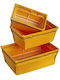 JK Home Decoration Set de coșuri decorative Yellow 3buc