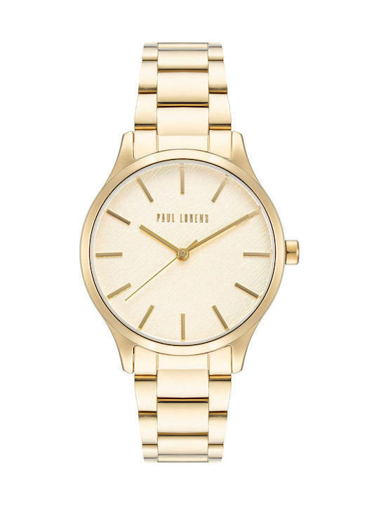 Paul Lorens Damen Uhr mit Gold Metallarmband