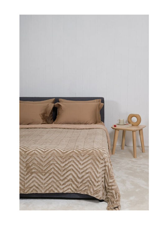 Viokarpet Одеяло Пухкава Кинг сайз 220x240см. Tan