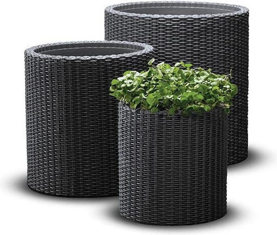 Keter Set 3 Kunststoff Blumentöpfe Braune Keter Set 3 Kunststoff Blumentöpfe Braune