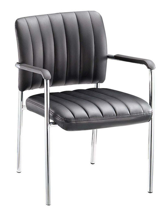 Armchair Visitor Denim with Arms Black 57x60x83...