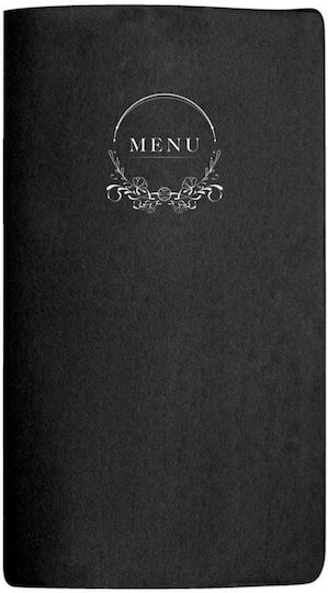 Ready Menu Holder in Black Colour 31.6x18 cm Set of 3 Pieces StilCasa Dark Emotion