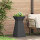 vidaXL Pot Stand Metal Black 35cmx35cmx73cmcm.
