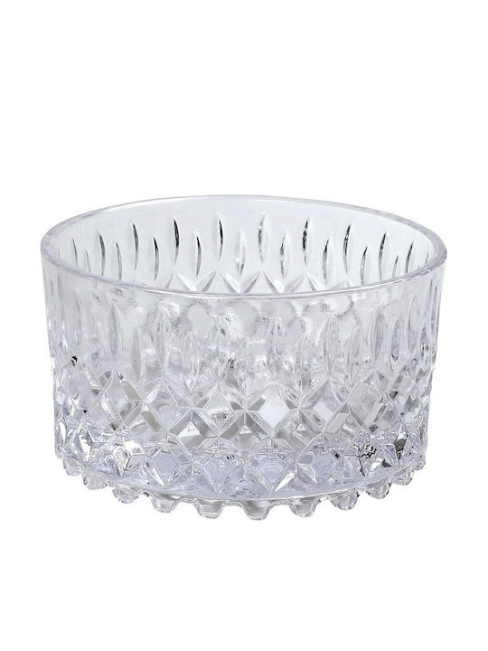 Espiel Dekorative Schüssel Glas Transparent 14x14x7cm 1Stück
