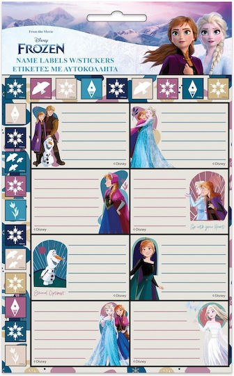 Gim Frozen Notebook Labels 8 Pieces