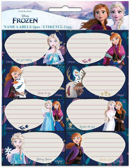 Gim Notebook Labels Frozen 2pcs
