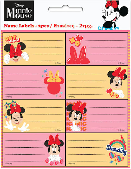 Gim Minnie Ετικέτες Τετραδίων 8x4cm 16τμχ