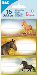 Global Gift Notebook Labels 12x8cm 16 Pieces Horses